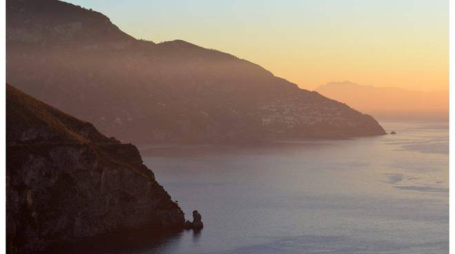 Positano tramonto visto da Tordigliano