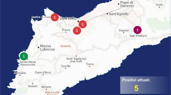 covid map penisola sorrentina 10 maggio piano di sorrento