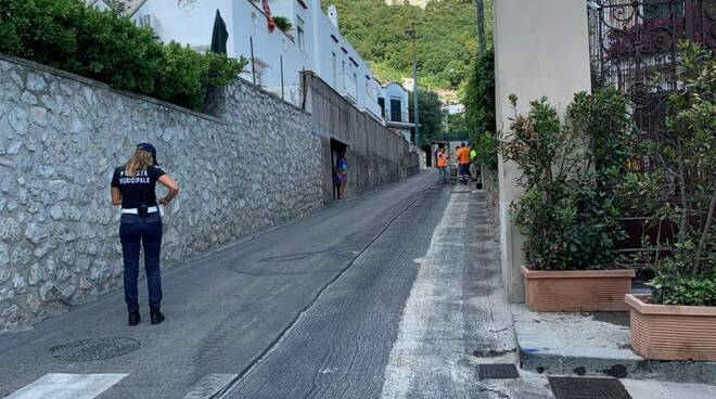 lavori stradali capri