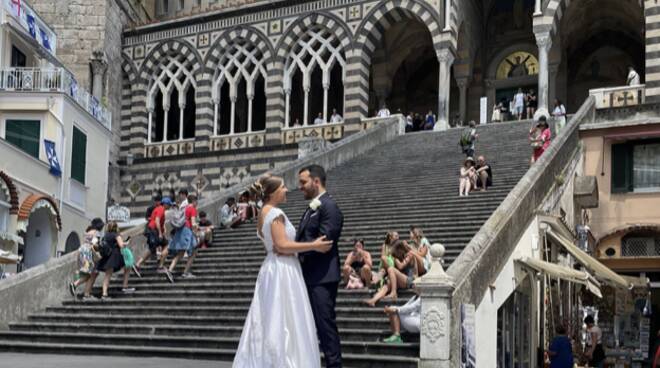 Matrimonio da sogno al Duomo di Amalfi: auguri a Luigi e Claudia! -  Positanonews