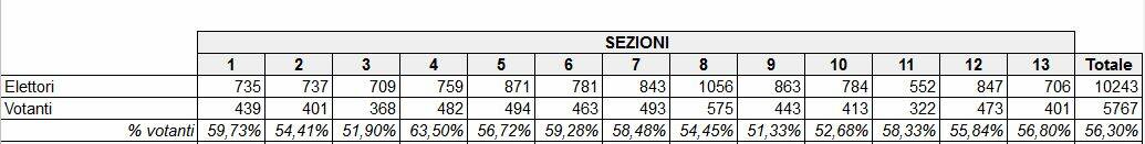 Piano di Sorrento al voto sezione per sezione 