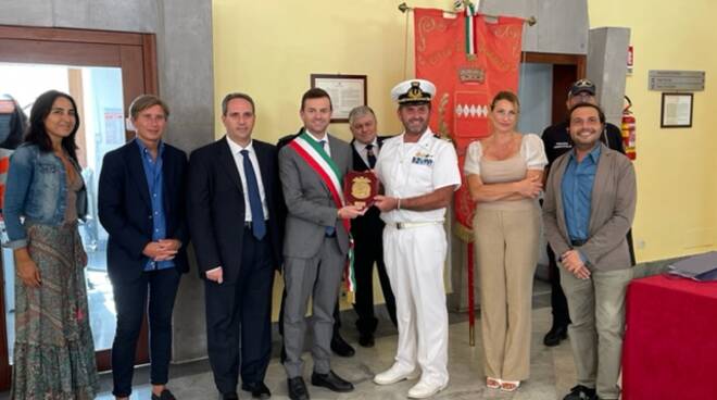 Sorrento. L'equipaggio della Nave Palinuro accolto al Palazzo Comunale