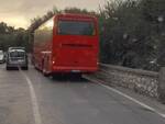 autobus bloccato a Seiano