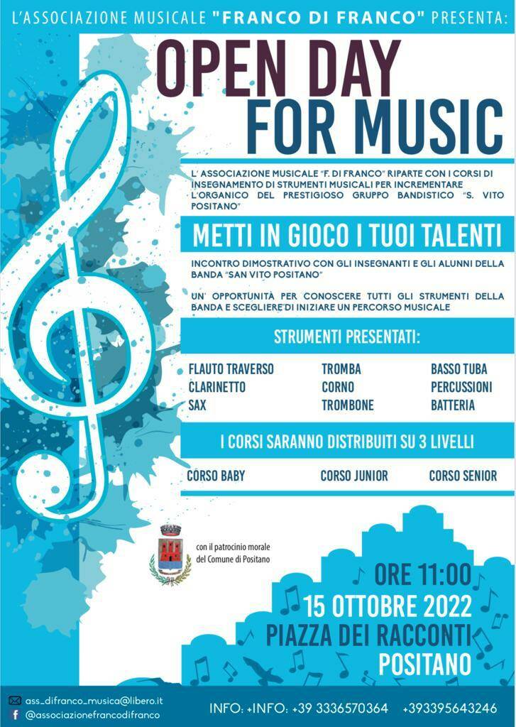 Positano: Open Day for Music