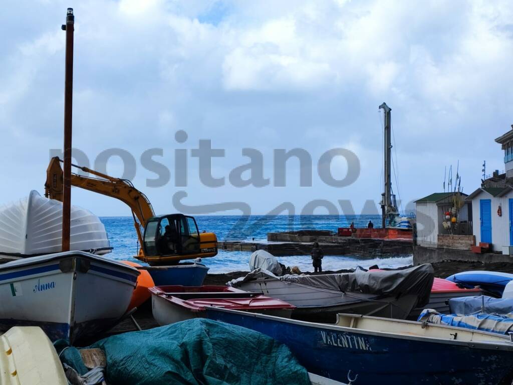 Lavori molo spiaggia positano