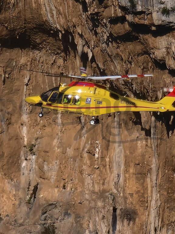 Positano, recupero feriti in Via Grado