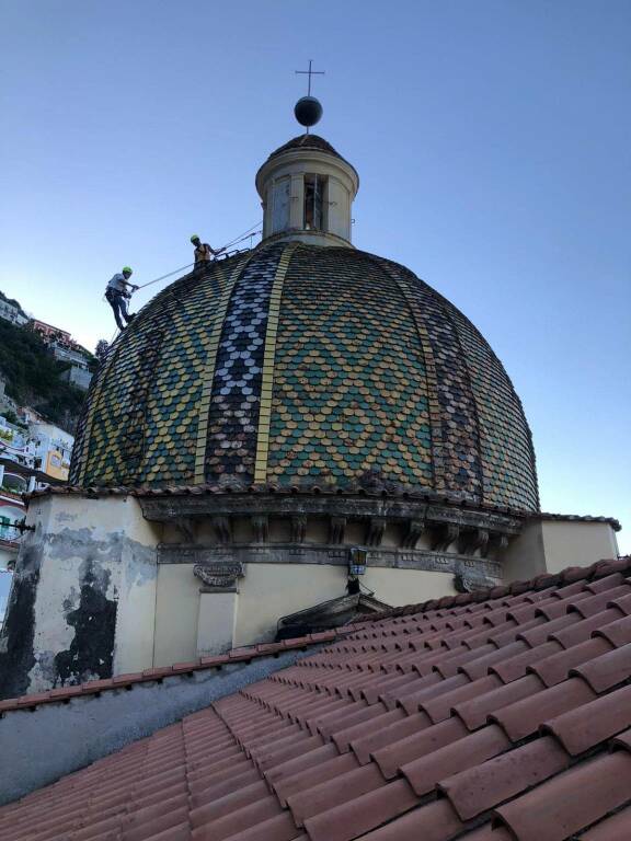 pulizia cupola positano