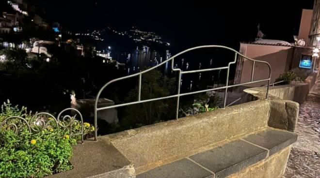 Pulizia delle strade a Positano