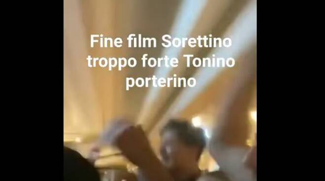 Festeggiamenti fine film di Sorrentino a Capri