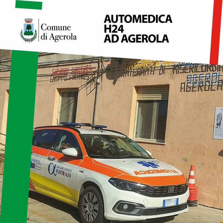 Agerola, potenziati i servizi sanitari con un'automedica attiva h24