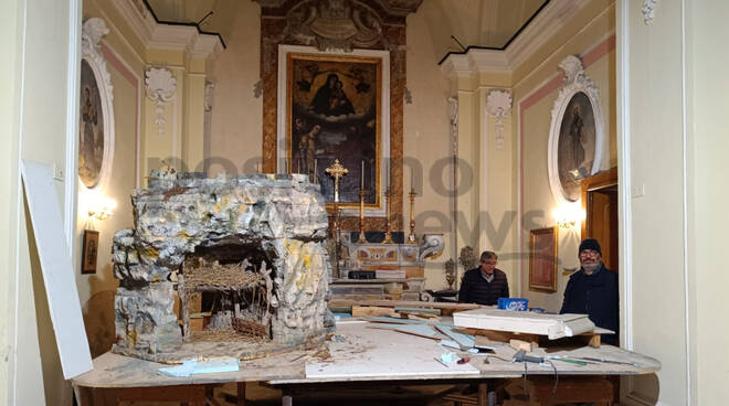 Piano di Sorrento, iniziati i lavori per la realizzazione dell'artistico Presepe nella Cappella di Santa Margherita