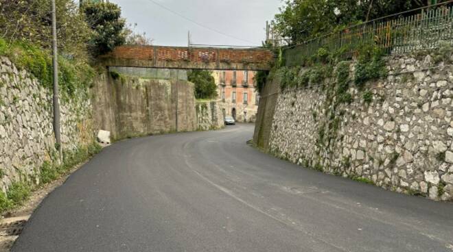 Mortora San Liborio lavori asfalto Piano di Sorrento