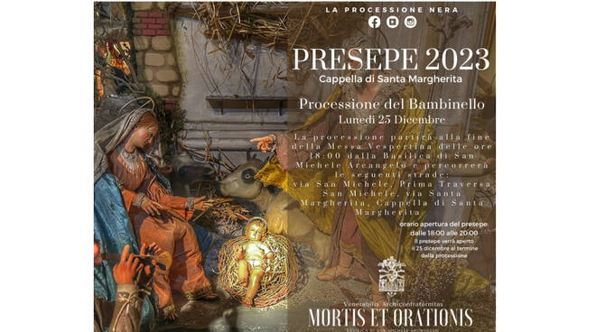 Piano di Sorrento, questa sera processione del Bambinello ed apertura dell’artistico Presepe in Via Santa Margherita