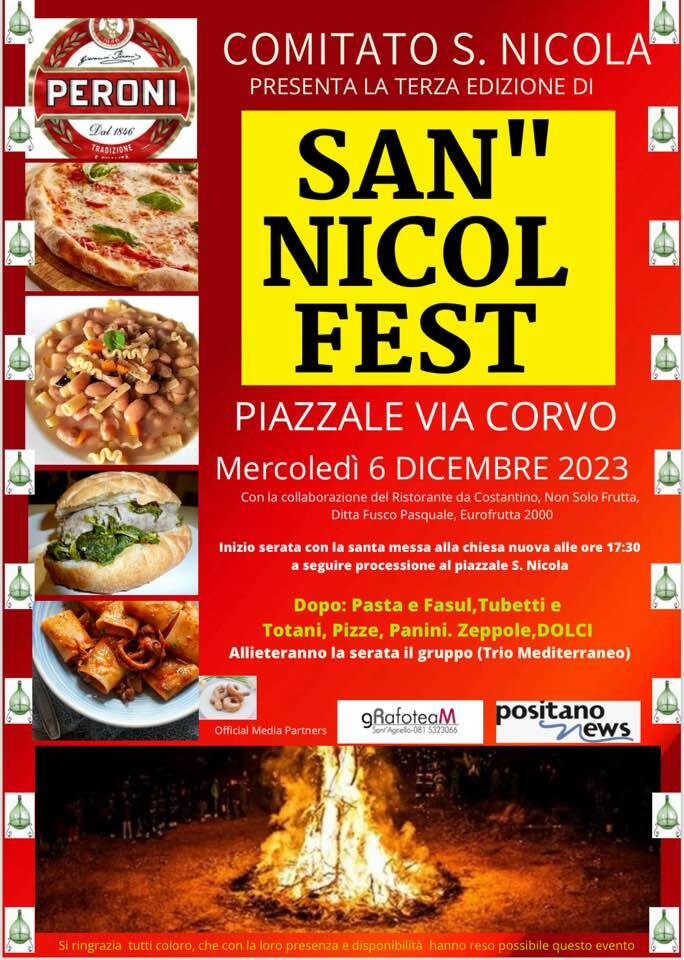 Positano, mercoledì 6 dicembre torna la Festa di San Nicola