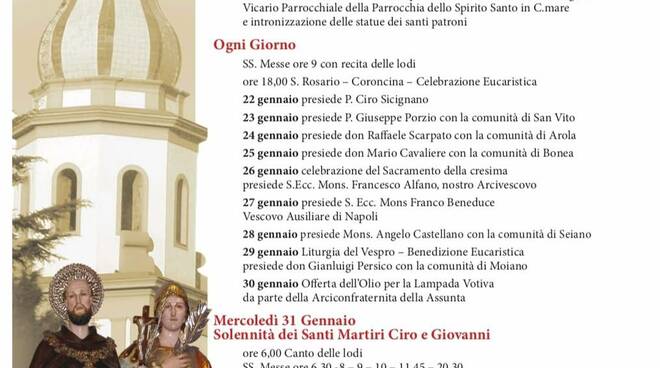 Festa dei Santi Ciro e Giovanni a Vico Equense Una Celebrazione