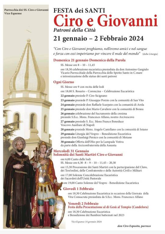 San Ciro il programma 