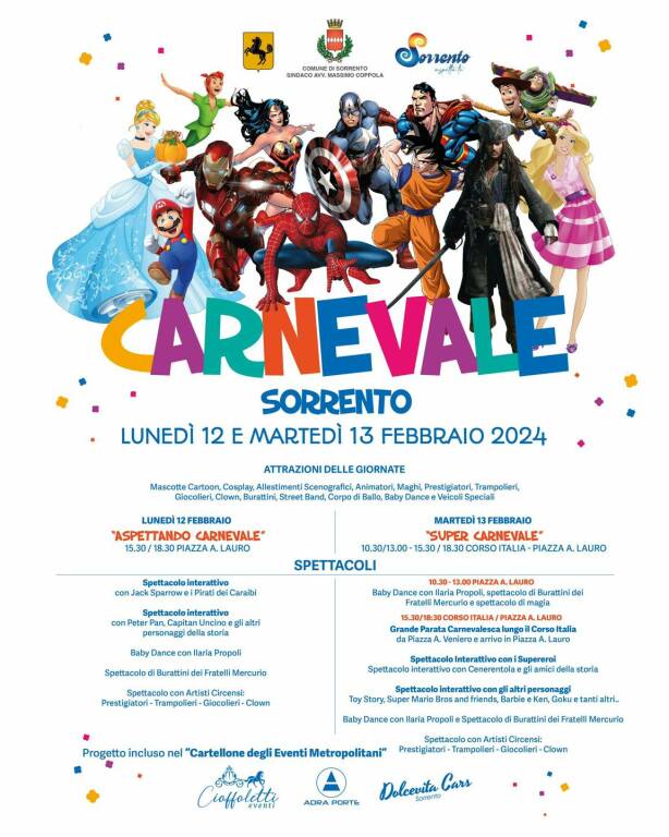 Sorrento festeggia il Carnevale