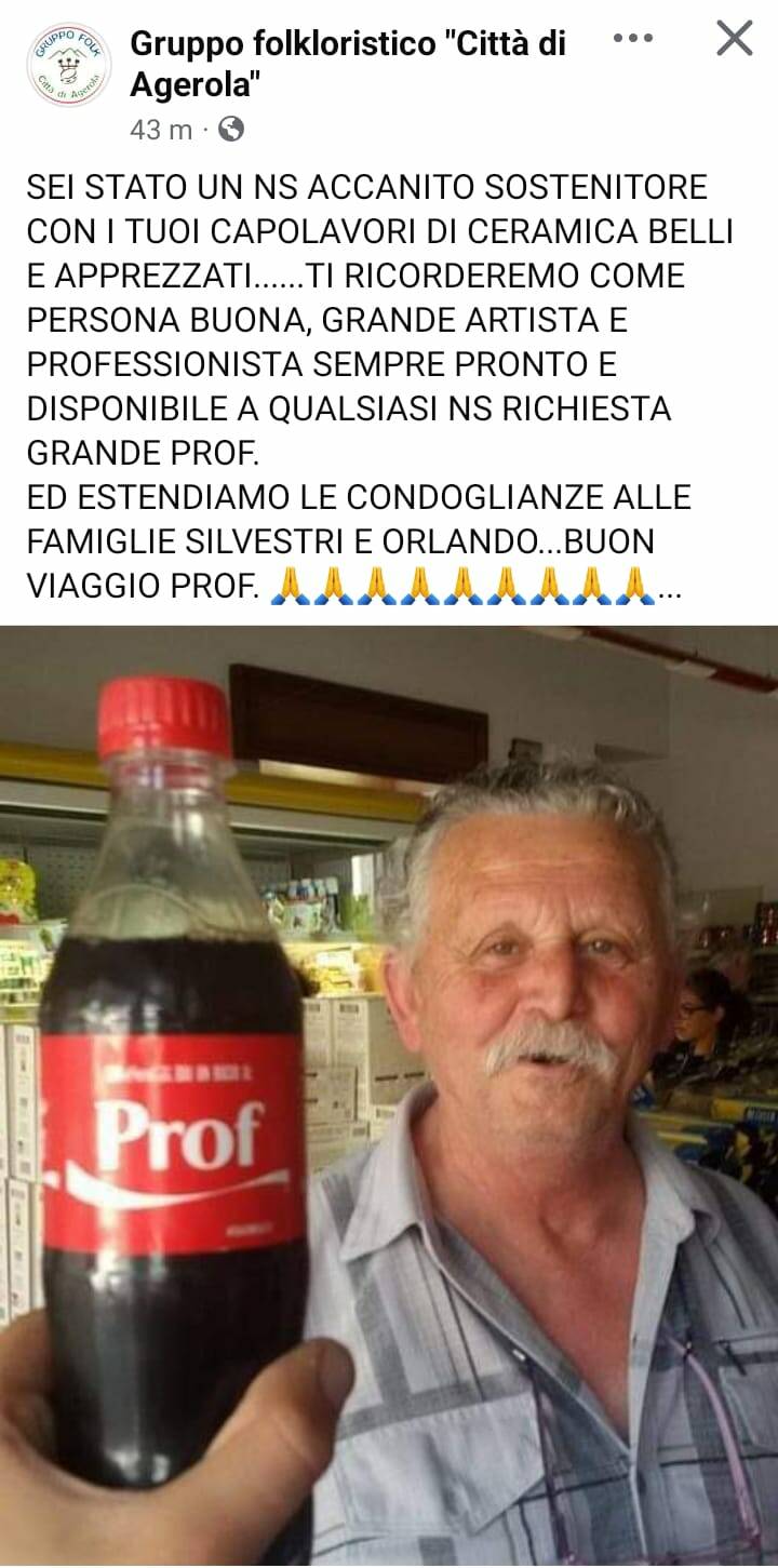 Agerola prof Silvestri il ricordo del Folk 