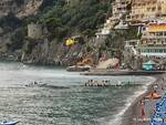 Positano intervento con elisoccorso in codice rosso in spiaggia