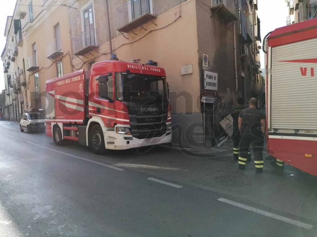 intervento vigili del fuoco a Sant' Agnello
