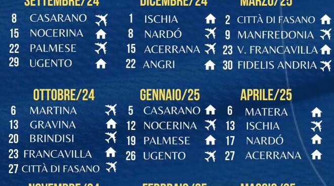 calendario serie d costa d'amalfi