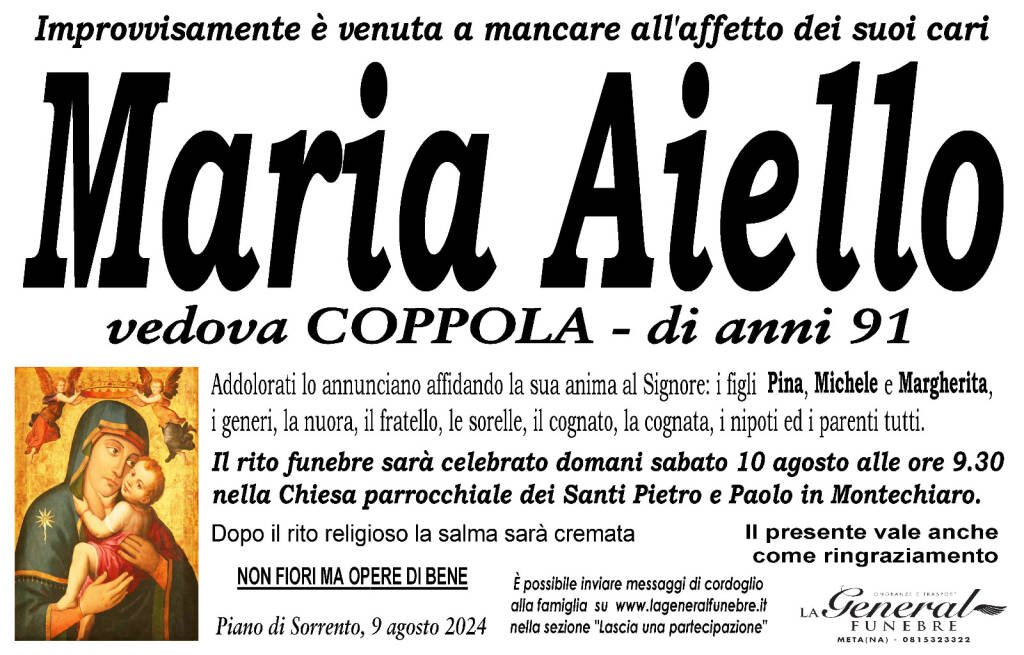 maria aiello necrologio