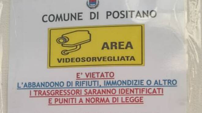 Positano: Installate le telecamere antirifiuti nel quartiere di Liparlati