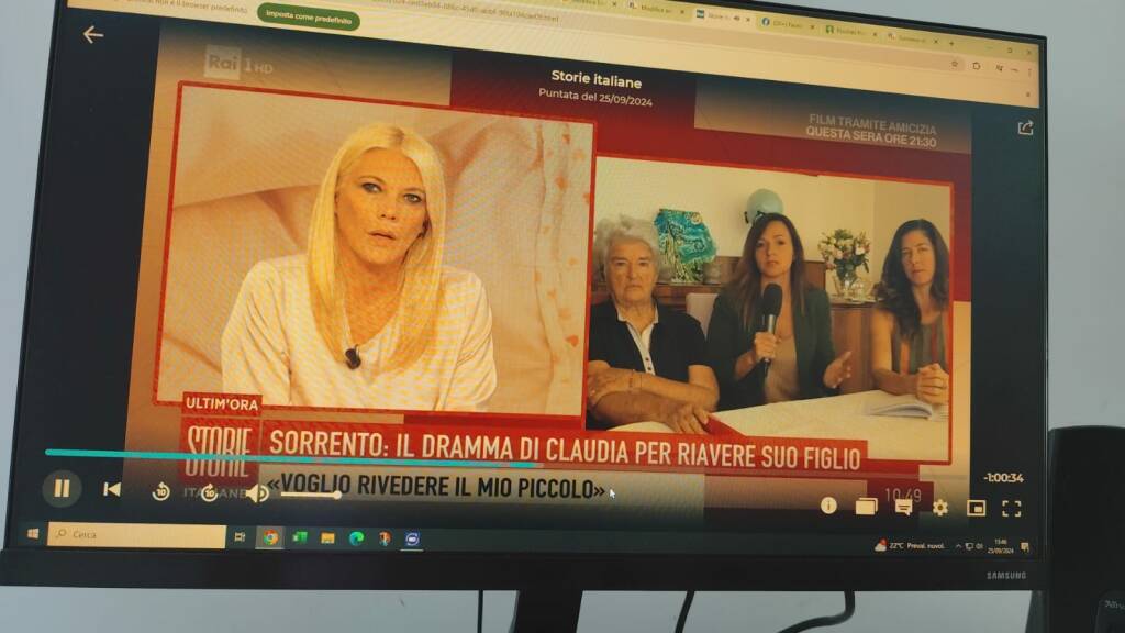 Claudia Ciampa a Storie Italiane: la sottrazione di Ethan è premeditata. Domani la Penisola unita per la fiaccolata