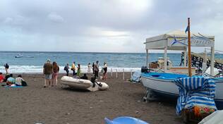 Positano bella e suggestiva anche con il mare mosso