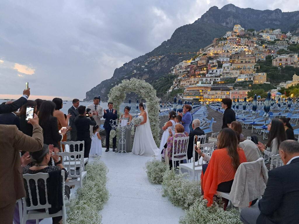 Positano matrimonio sulla spiaggia di Michela e Francesco